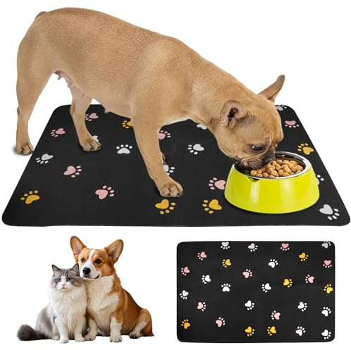 Comedero para Gatos para Comer de Diatomeas 60x40 cm, Alfombra Comedero Perro Superabsorbente, Sottociotola per Cani Impermeable y Antideslizante, Tappetino Sottociotola per Cani Súper Absorbente