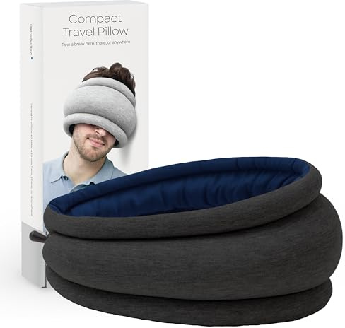 OSTRICH PILLOW Light - Reisekissen & Power-Nap-Kissen - Premium-Komfort & Leichtigkeit, Anpassbar an Ihren Kopf, Klein & Vielseitig, Wende-Design, Leicht zu reinigen