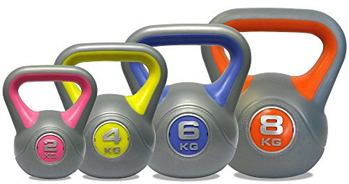 DKN Vinyl Kettle Bell Weight Set - Multicolour, 2 - 8 kg