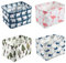 Czemo Set di 4 Cestini Portaoggetti in Tessuto Cestino Pieghevole Organizzatore Secchio per Scaffali e Scrivanie, Contenitori per Armadio, 20.5x17x15cm