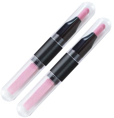 VICTORY NAIL 2PCS Victory Ceramic Stone Two-Way Nail Pusher & File (Black) Cuticle Trimmer Manicure Tools Professional Nail File Pumice Fingernail Files