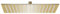 vidaXL Pomme de Douche Pluie Pulvérisateur Pommeau de Douche Tête de Douchette Accessoire de Salle de Bain Acier Inoxydable 40x40 cm Carrée Doré