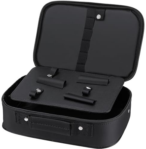 Noverlife Schwarze Friseurtasche, Friseurwerkzeuge Aufbewahrungstasche, Große Kapazität Haarwerkzeuge Friseur Friseur Reisekosmetik Organizer Tasche für Haarschneider, Schere, Trimmer, Friseurbedarf