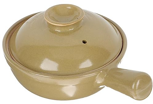 HEMOTON Casserole En Terre Cuite Pot De Soupe Avec Couvercle Marmite En Céramique Casserole En Céramique Avec Couvercle Marmite Japonaise Braiser Pan Cocotte Cuisine