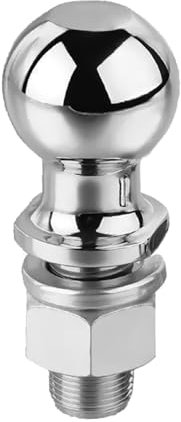 2'' Trailer Hitch Ball 50mm Ball Head Bolt Drawbar Straight Towing Car Tow Bar Receiver, For Drawbar Up To 5 Tons Tractor Extension