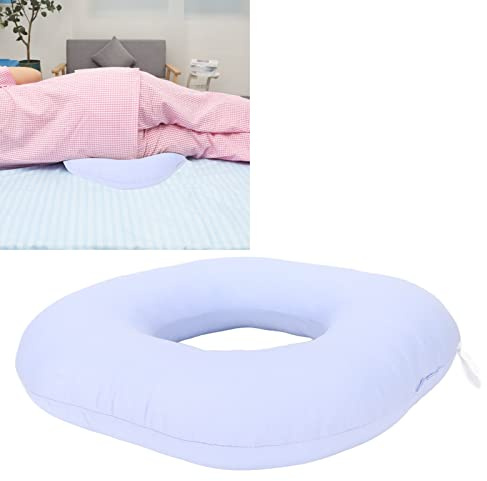 BEIJIALY Coussin de Siège en Forme de Donut de 40 Cm pour Douleurs au Coccyx, Coussin pour Escarres, Décompression de la Hanche, Soulagement de la Pression, Oreiller Assis pour Patient, Bleu