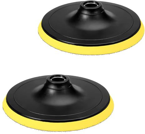 JNNJ 2 Pezzi Gancio E Anello Di Supporto Pad Lucidaturas Disco Levigatrice Orbitale, Platorello con Gancio e Anello M14, Set di Spugne per Lucidatura, Tamponi per pulizia e Lucidatura Autos