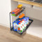 HMAKGG Spülschrank Organizer Metall, 2 Etagen Unter Waschbecken Regal mit 4 Haken, Küchenschrank Organizer Ausziehbares, Küchen Unterschrank Organizer für Küche, Bad, Schwarz