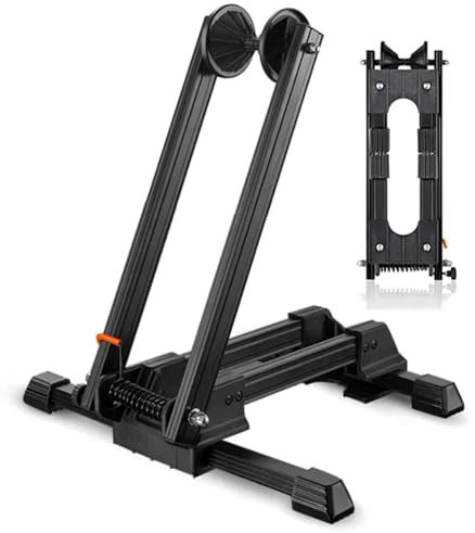 SK01 Fahrrad Ständer Vorderradständer Hinterradständer Faltbar klein und kompakt aus Alu (1)