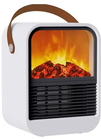 RIYAN Radiatore Elettrico Portatile Scrivania, Ventilatore di Riscaldamento, Soffiatore Di Aria Calda, Mini Radiatore per Scrivania, per Inverno, Spina UE, Facile da Usare