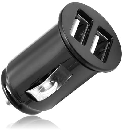 Samsung Caricatore USB Auto Doppia porta USB A Caricabatteria per auto per 15/14/13/12 Samsung Pad Air Huawei Xiaomi 12-24V Nero