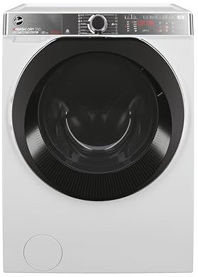 Hoover, H-WASH&DRY 550 H5DPB 485BC91-S, Lavasciuga a carica frontale, 8+5 KG, Classe A-30%, 1400 giri, 76 dB, Cicli Rapidi, Partenza Ritardata, Vapore, 16 programmi, Bianco, AxLxP 85x60x54 cm