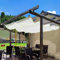 Wave Sonnensegel, Markise für Holz, Pergola, Rankgitter, Terrasse, Deck, 95 % UV-Schutz, durchlässiger Stoff, Weiß, 1,4 x 300 cm