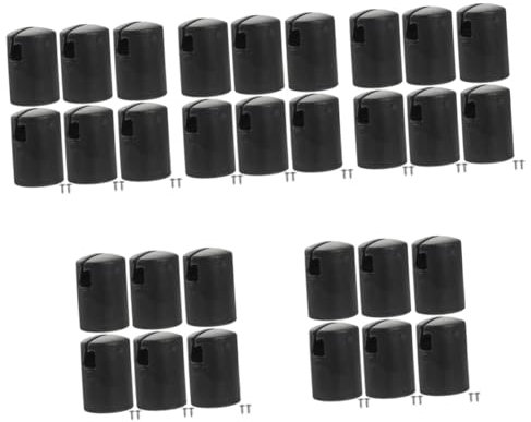 BESPORTBLE 5 Sätze Kappen Für Trampolinstangen Trampolinteile Trampolin-pad Trampolinpfähle Trampolinabdeckung Trampolinleiter Bausatz Trampolin-ankerset Plane Hebel Black Legierung