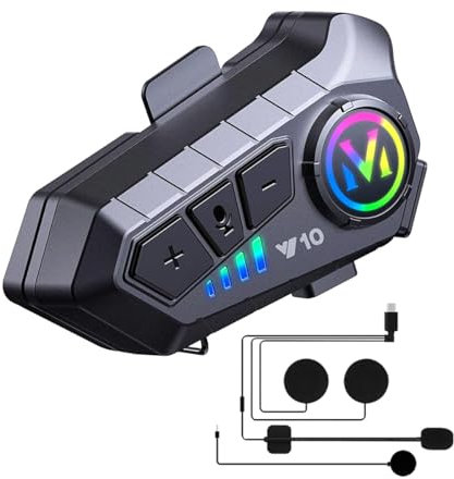 Auricular Intercomunicador para Moto Klack Y10 – Comunicación Bluetooth 5.3, Resistencia IPX6 y Sonido Hi-Fi (1 Unidad)