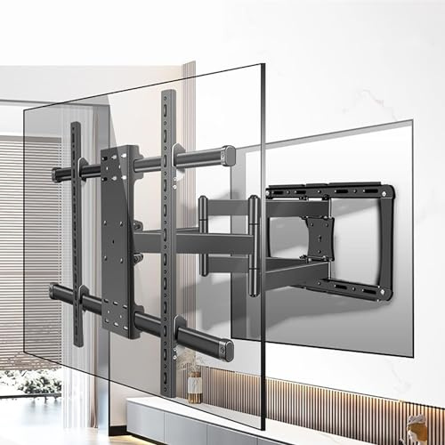 Support mural articulé pour TV – Convient aux écrans plats et incurvés LED LCD de 55 à 90 pouces, inclinable et pivotant avec compatibilité VESA de 800 x 600 mm