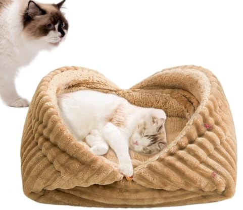Panier pour Chat - Caverne Nid Pliable Épais Chaud Tapis Fournitures | Caverne pour Chats D'Intérieur,Accessoires pour Un Effet Apaisant pour Voyage en Extérieur Pendant La Saison Hivernale