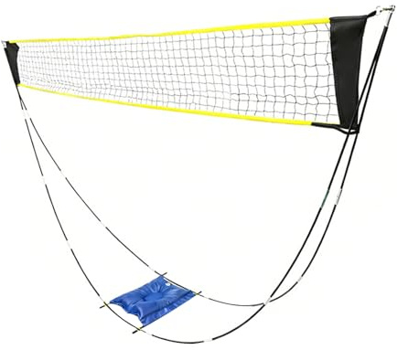 Rete da Pallavolo Esterna,Attrezzatura Sportiva Pieghevole | Rete da Tennis Compatta | per Pratica in Giardino, Vacanze, Campeggio, Spiaggia, Palestra