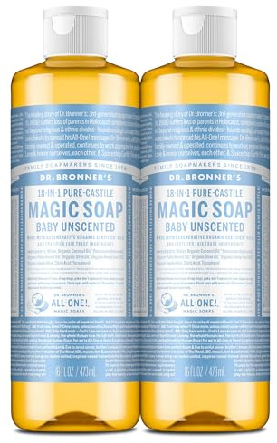 Dr Bronner'S | Baby Castile Liquid Soap | 2 X 473Ml