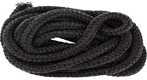 GEB Kit complet Tresse ronde 2,5m Ø 4 à 6 mm en fibre de verre + Colle réfractaire Collafeu 20 ml pour l’étanchéité des portes d’inserts, chaudières, fours, poêles, cheminées avec gorge