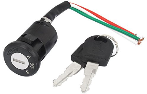 sourcingmap sourcingmapBici elettrica Scooter bicicletta 3 fili On/Off/On Interruttore D'avviamento Serratura w 2 Chiavi