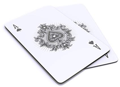 CSL - RFID Blocker Karte - Karten Abschirmung 2er Set - Schutz vor Cyber Kriminalität - kompakt und stabil – Alternative zu Schutzhüllen – RFID und NFC – Störelektronik – mit Motiv Pik Ass