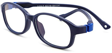 Bambini Occhiali a luce blu Montatura Moda Anti eyestrain UV, Montatura leggera Occhiali da computer Età 3-12 - Flessibili Gomma TR90 Montatura