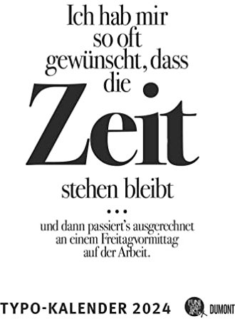 DUMONT Funi Smart Art: Sprüche Posterkalender 2024, im Format 50 x 70 cm, Monatskalender, Wandkalender mit lustigen Sprüchen in diversen typografien