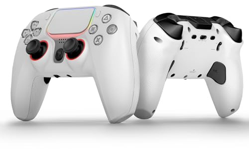 NBCP Wireless PS4 Controller for PS4/Slim/Pro/PC – Elite Gamepad with Macro Back Buttons, Turbo Mode, Dual Vibration, Hall Triggers, Touchpad, 6-Axis Gyro, USB-C, Audio Jack