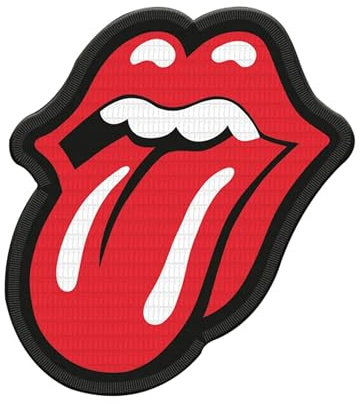 The Rolling Stones - Stryklapp, Röd/svart, one size