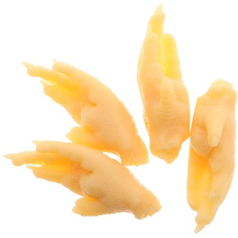 HEMOTON 4pcs Realistic Chicken Toy Fake Chicken Foot Model for Restaurant Hotel Display for Hens