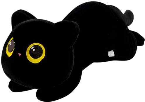 HOXSNII Gato Muñeco de Peluche, Cojines de Peluche Juguetes de Peluche Almohada de Felpa Kawaii Figura de Peluches Juguetes Almohada de Peluches Regalo para Niños