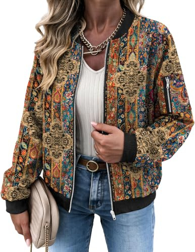 Zeagoo Casual Jackets for Women Zip Up Coats Long Sleeve Trendy Outfits