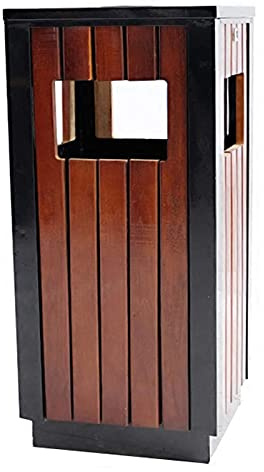 Floor Standing Commercial Trash Can with Ashtray Outdoor Recycling Bins Heavy Duty Waste Basket with Liner Trash Barrel for Residential Commercial Use