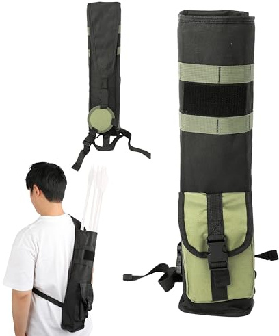 surwolf Faretra per frecce da tiro con L'Arco, Contenitore per frecce Grande, Porta frecce capiente, per Arco ricurvo Tradizionale, Arco Lungo da Caccia e tiro (Verde)