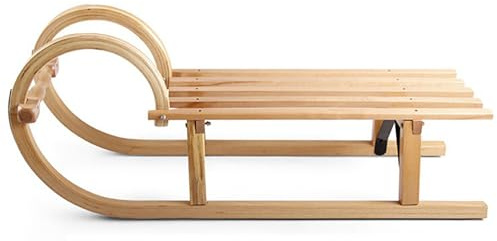 Trineo de madera plegable con alta capacidad de transporte para actividades de esquí, arena, hierba y hielo