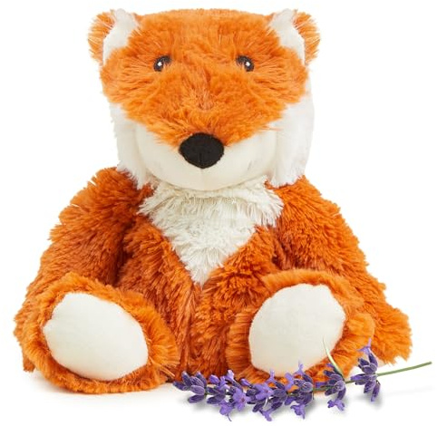 warmies Microwavable & Weighted Stuffed Animals, Fox - Heated Stuffed Animal Plushie for Warmth & Comfort - Cute Soft Plush Toys for Adults & Children (Boys, Girls, Babies & Toddlers)