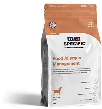 SPECIFIC® Food Allergen Management (CDD-HY) 2kg - Hypoallergenes Hundefutter mit hydrolisiertem Lachs - Trockenfutter für Hunde - Glutenfrei - Alle Altersklassen - DECHRA Veterinary Products