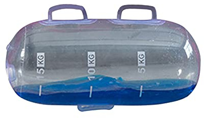 Clenp Bolsa de agua Fitness Aqua Bag para entrenamiento con pesas Peso del agua 15 kg con bomba Estabilidad Mancuerna Entrenamiento Fitness Bolsa de agua para entrenamiento de intervalos