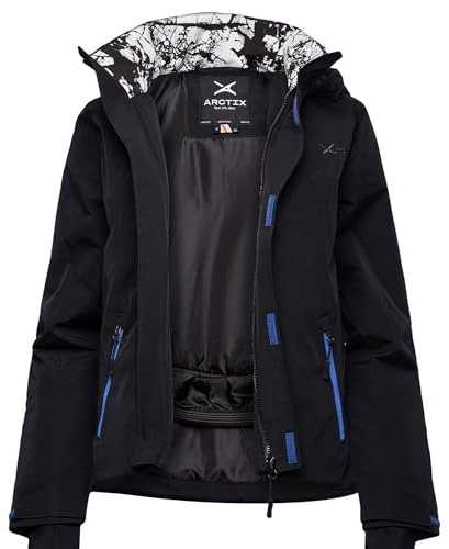 Arctix Women's Insulated Waterproof Taped Peak Performance Ski Snowboard Jacket, Black, Small