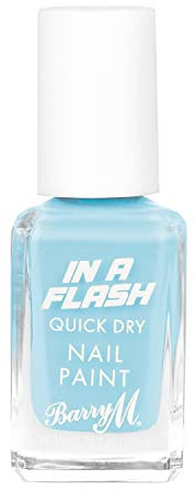 Barry M In a Flash Quick Dry Nail Paint, Shade Speedy Sky Blue, Quick Dry Nail Polish