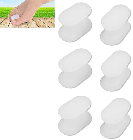 Gel Zehenspreizer,Silikon Weich Zehentrenner,Zehenspreizer für überlappende Zehen,Verbessertes Zehenspreizer,Zehenspreizer,Gel Zehentrenner,Silikon Weich Zehentrenner 6PC