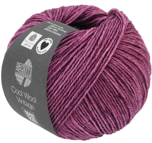 LANA GROSSA Cool Wool Vintage | Merinoklassiker mit Ton-in-Ton Farbeffekt | Handstrickgarn aus 100% Schurwolle (Merino extrafein) | 50g Wolle zum Stricken & Häkeln | 160m Garn FB 7365