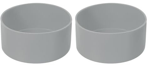 QUARKZMAN 2pcs Funda Protectora de Silicona de 9cm para botellas de agua de 32-40 oz, Cubierta Antideslizante para la Base de la Botella, Accesorios Universales, Gris