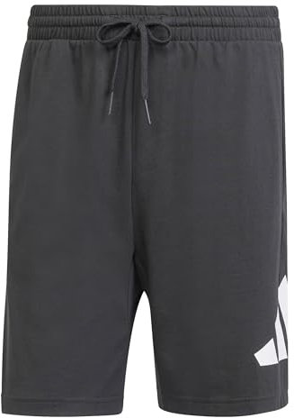 adidas Herren Essentials Big Logo Single Jersey Short, Black/White, L
