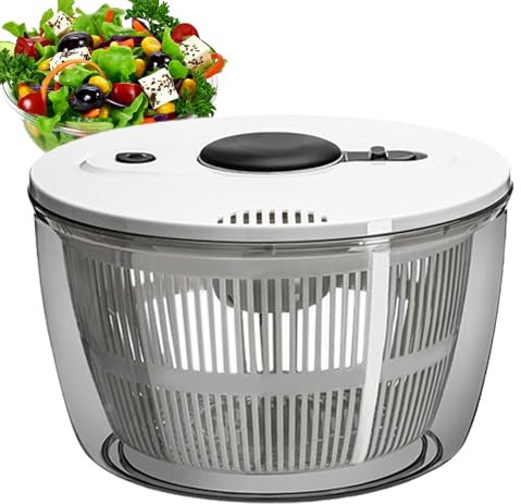Vegetable Dryer Spinner - Vegetable Spinner Bowl | 3L/5L Manual Quick Drainage Fruit and Vegetable Spinner, Kitchen Gadgets for Cabbage Tomatoes Spinach