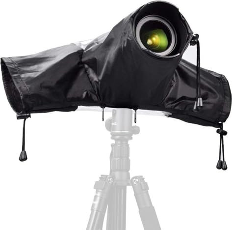 Kamera Regenschutzhülle,Regenschutz Canon,wasserdichte Kamera-Regenhülle,Mit Transparentem Sichtfenster Faltbar Für Nikon Canon Sony Digitale DSLR-Kameras,Schutz Vor Schnee Und Staub