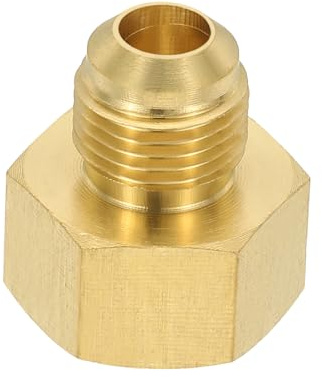 PATIKIL Raccord De Tube En Laiton À Embout Conique, Filetage Mâle Conique 3/8 x Filetage Femelle NPT 1/2 Raccord Réducteur En Laiton Pour Systèmes De Propane, Carburant, Huile Et Gaz