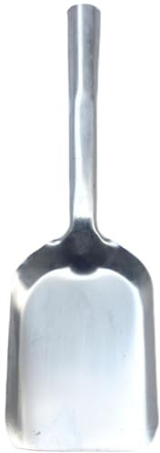 Yaoliucp Pelle à Charbon de Bois, Pelle à Cendre de 15,4 Pouces de Long, Pelle à Charbon Plate à ruine en Acier Inoxydable avec poignée Longd, Pelle à Bouche