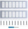 Ventilation Gitter Aluminium Lüftungsgitter Rechteckig Abluftgitter Korrosionsschutz fur Belüftung von Schränken und Schlafzimmern 30 x 8 cm, mit 10 Edelstahlschrauben und 1 Schraubendreher